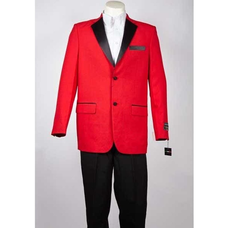 Men's Red Two Tone Tuxedo Blazer - Holiday Suit — Mens Suits & Blazers