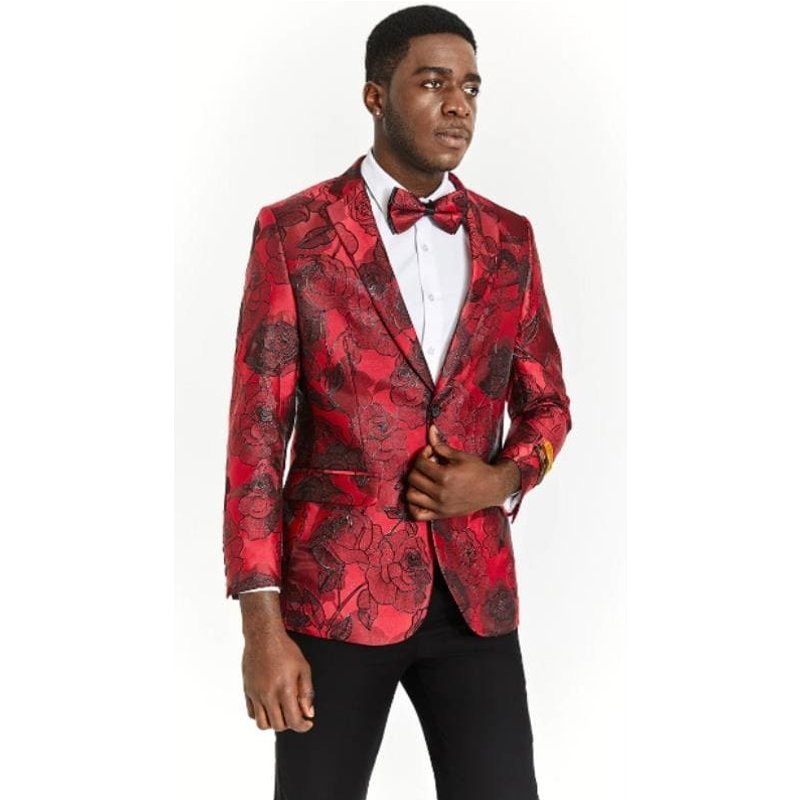 Costume de vacances - Costume de Noël - Veste de dîner à un bouton rouge de Noël Blazer — Costumes et vestons pour hommes