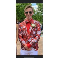 Holiday Suit - Christmas Blazer - Mens Tuxedo Dinner Jacket Red — Mens Suits & Blazers