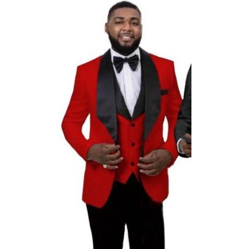 Veste et gilet rouge pour homme Alberto Nardoni — Costumes et vestons pour hommes