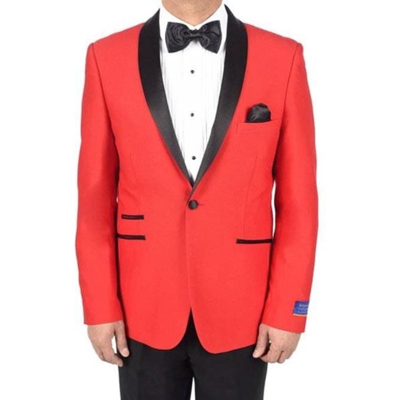 Veste de costume rouge pour homme Alberto Nardoni - Veste de fête — Costumes et vestons pour hommes