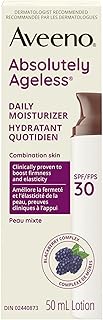 facial sunscreen: Aveeno Absolutely Ageless Daily Face Moisturizer with SPF 30 Sunscreen – Anti-Aging Wrinkle…