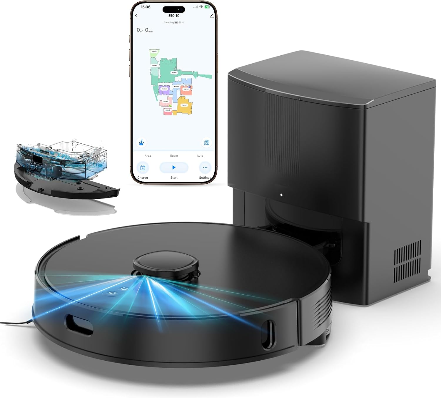 E10+ Robot Vacuum and Mop Combo with 8000Pa Suction Power — Robot Vacuum