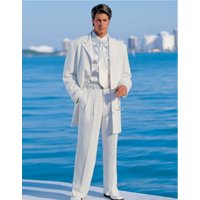 Gangster Zoot Suit for Men - White Long Jacket and Vest — Mens Suits & Blazers