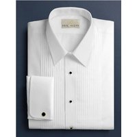 Mens Classic Cotton Spread Collar French Cuff Tuxedo Shirt