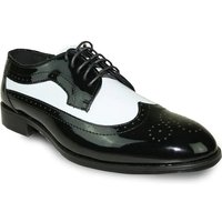 Soulier de costume pour homme Jean Yves Wingtip noir/blanc — Costumes et vestons pour hommes