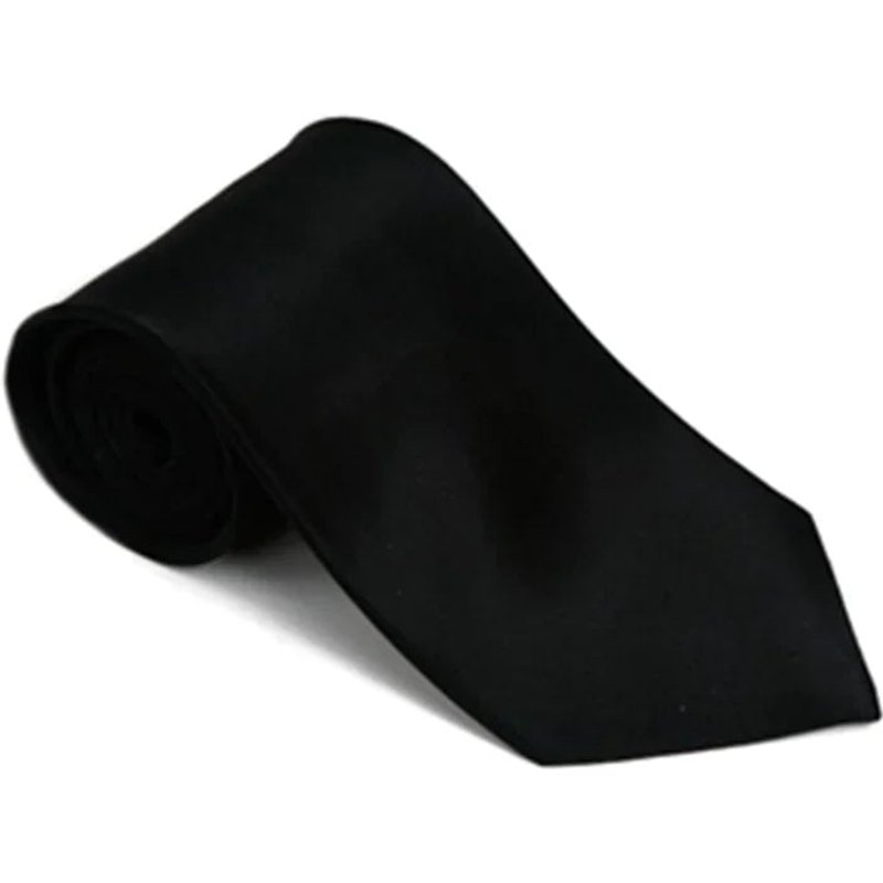 Solid Black Neck Tie by AlbertoNardoniStore — Fashion Accessories