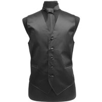 Solid Black Vest Set