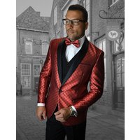 Tuxedo à Col Châle pour Hommes Alberto Nardoni en Rouge — Costumes et vestons pour hommes