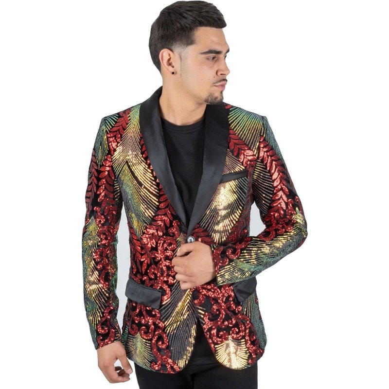 Tuxedo pour hommes à revers et motif tourbillon Alberto Nardoni — Costumes et vestons pour hommes