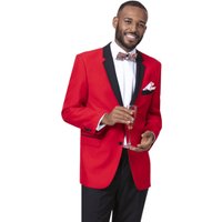 Mens Classic Red Tuxedo with Black Pants — Mens Suits & Blazers