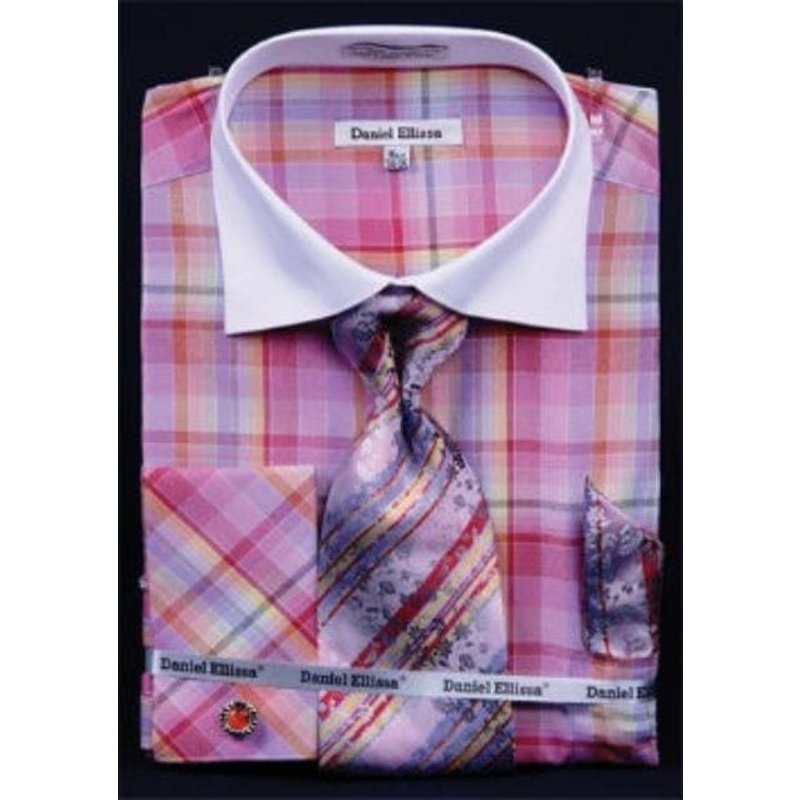 Chemise de costume pour homme Daniel Ellissa à carreaux — Chemises habillées pour hommes