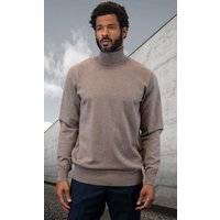 Pull pour homme beige avec col roulé