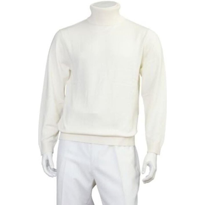 Pull Blanc pour Hommes avec Col Roulé par AlbertoNardoniStore — Chandails pour femmes