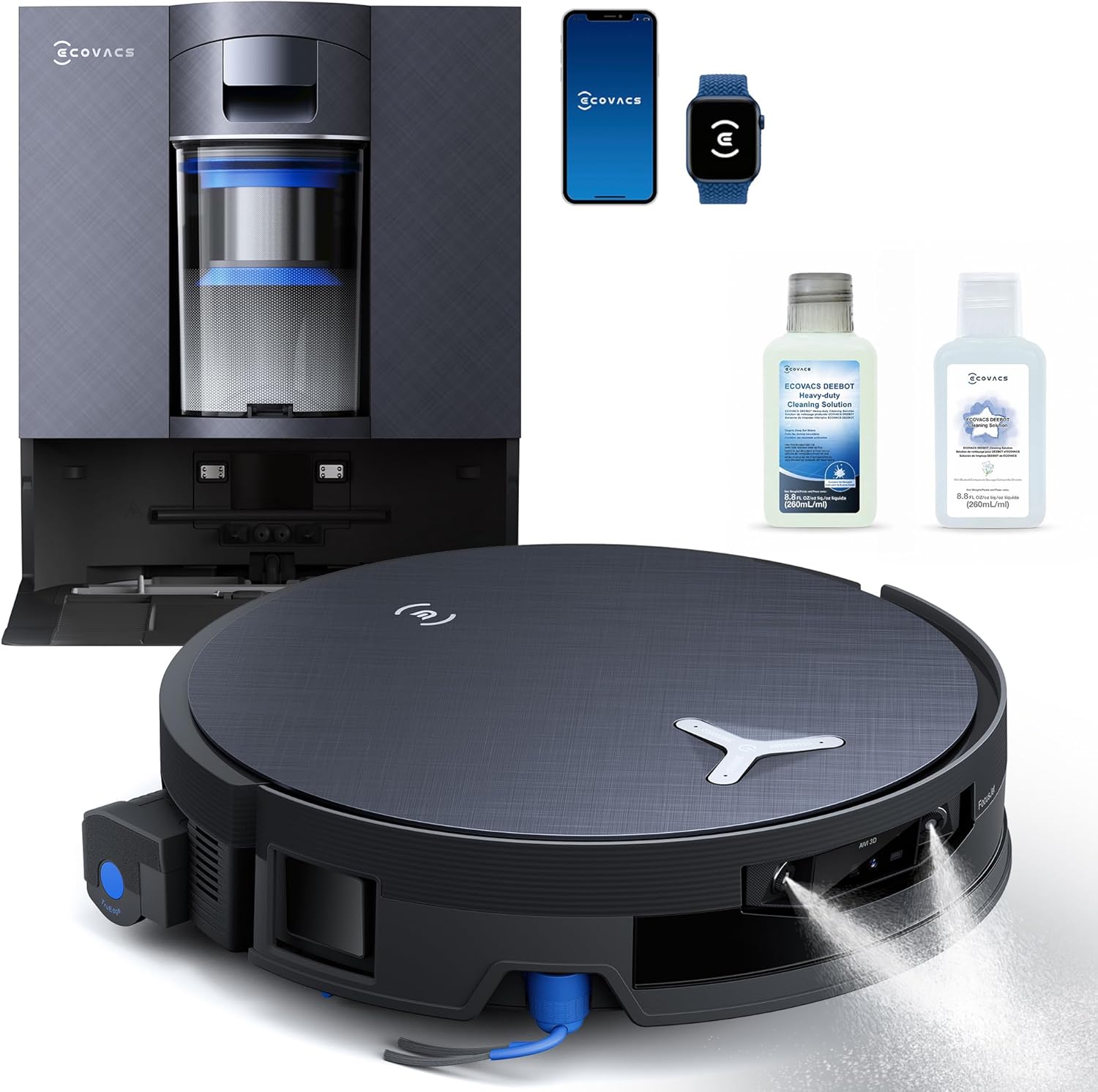 ECOVACS DEEBOT X12 OMNICYCLONE Robot Vacuum and Mop with Self Washing — Robot Vacuum