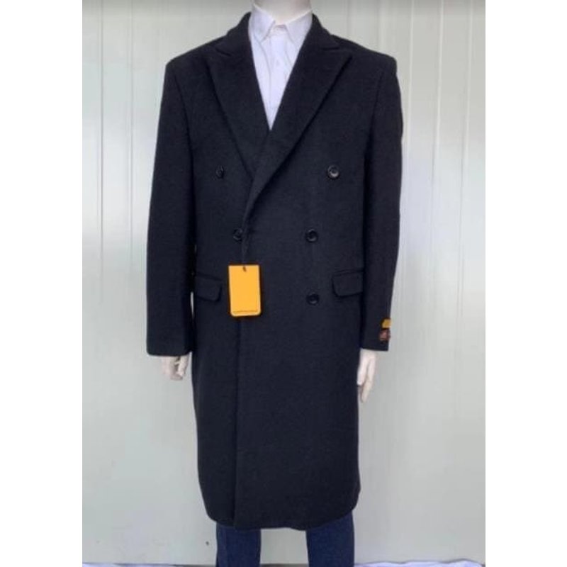 Manteau Long en Laine pour Hommes - Mélange de Cachemire — Veste d'hiver Hommes