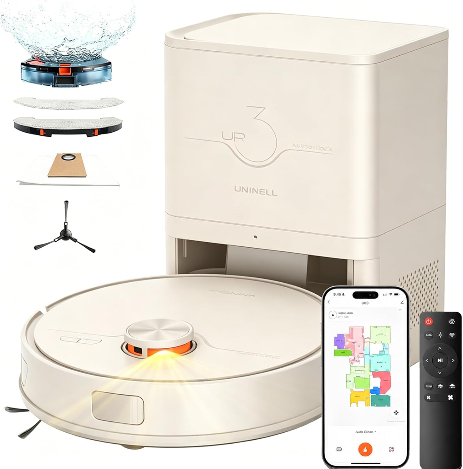 Aspirateur Robot UR3 en Beige pour un Nettoyage Efficace — Robot aspirateur