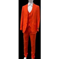 Alberto Nardoni Men's Orange Linen Summer Suit — Mens Suits & Blazers
