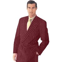 Veste Double Boutonnée Rayée Bordeaux par AlbertoNardoniStore — Costumes et vestons pour hommes