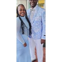Light Blue Tuxedo with White Pants for Weddings