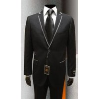 Robe de bal de bal de bal de noir et blanc pour homme - costume de bal de mariage noir et blanc