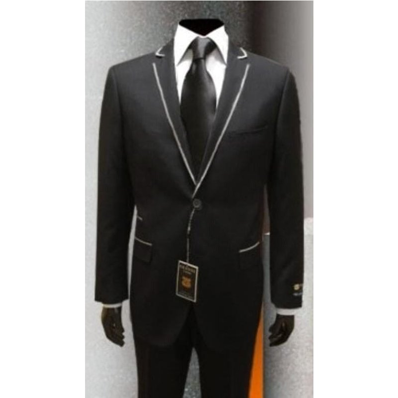 Robe de bal de bal de bal de noir et blanc pour homme - costume de bal de mariage noir et blanc — Costumes et vestons pour hommes