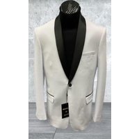 Tuxedo Blanc pour Hommes Grande Taille
