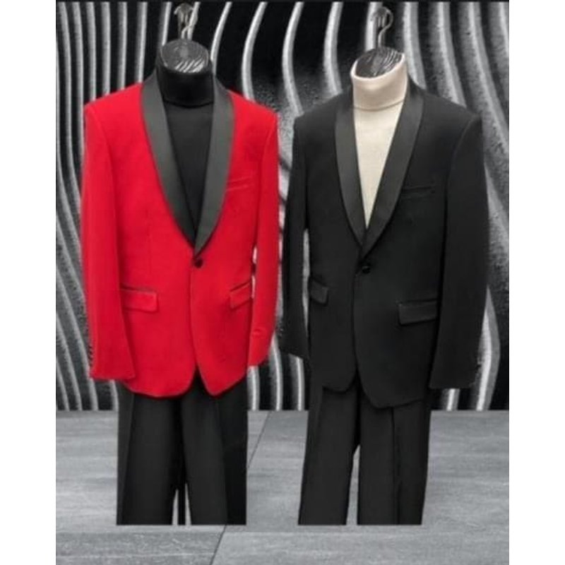 Tuxedo Rouge pour Hommes Grande Taille — Costumes et vestons pour hommes