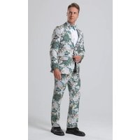 Tuxedo Blanc et Or pour Hommes Grande Taille