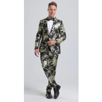 Tuxedo pour hommes grandes tailles - Noir, or et argent — Costumes et vestons pour hommes