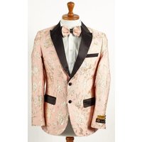 Mens Big and Tall Tuxedo - Black Light Baby Pink — Mens Suits & Blazers