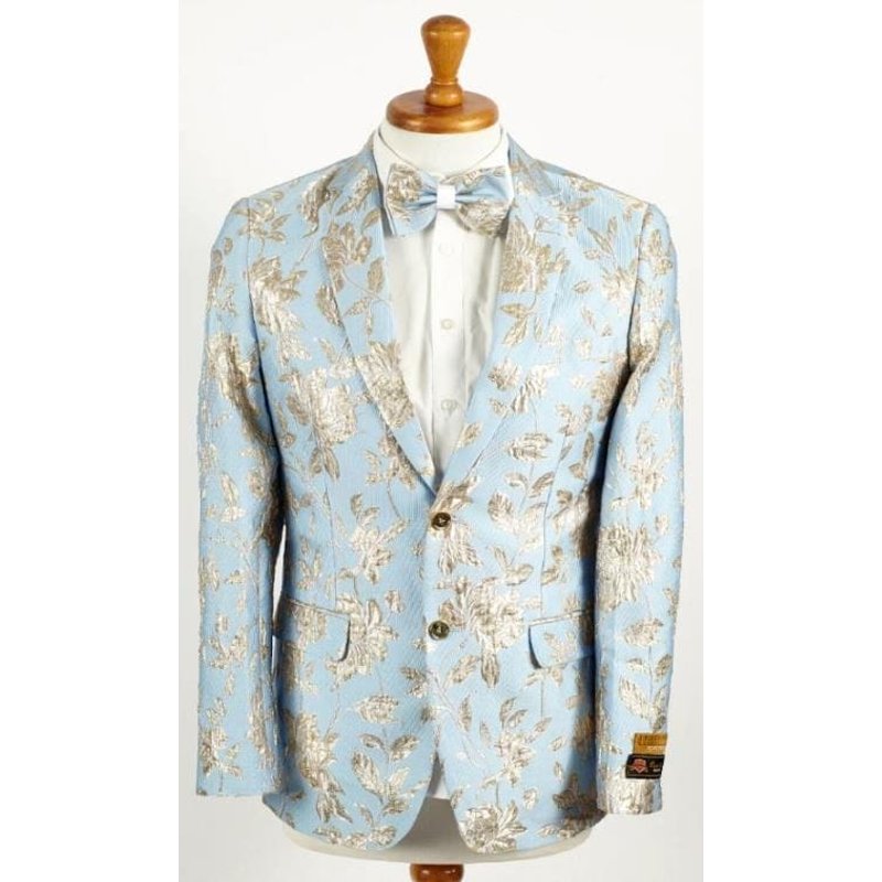 Tuxedo pour hommes grande taille - Tuxedo bleu ciel argenté — Costumes et vestons pour hommes