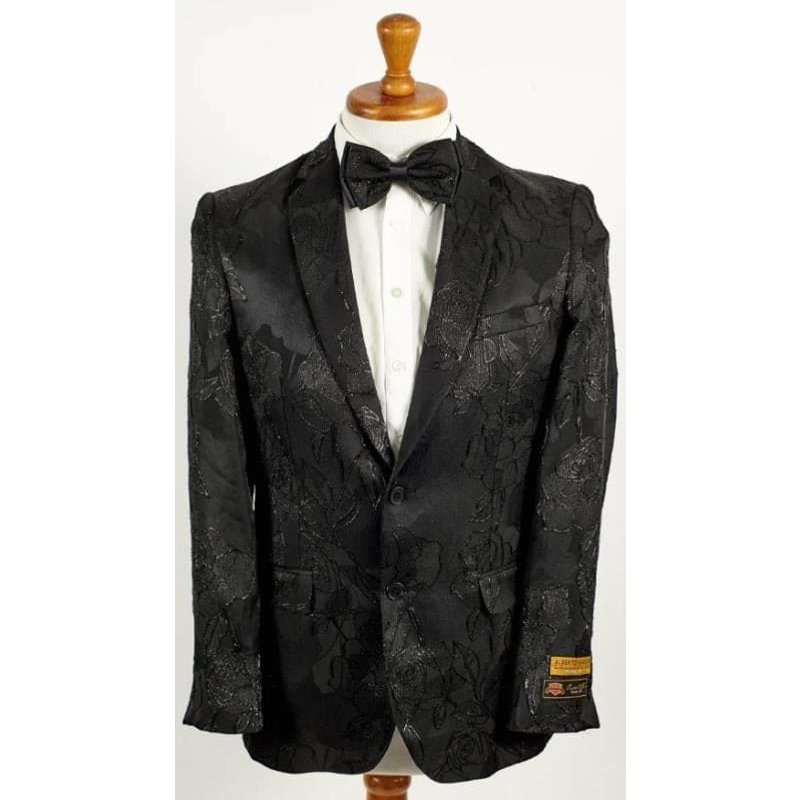 Tuxedo Noir Alberto Nardoni pour Hommes Grande Taille — Costumes et vestons pour hommes