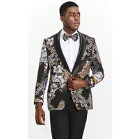 Tuxedo Noir et Argent pour Hommes Grande Taille — Costumes et vestons pour hommes