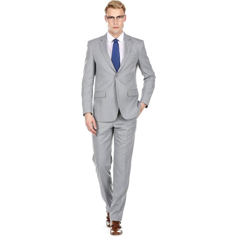 Costume gris moderne pour homme Alberto Nardoni pour les mariages d'été — Costumes et vestons pour hommes