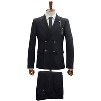Alberto Nardoni Ultra Slim Black Suit - Stretch Fabric — Mens Suits & Blazers