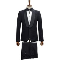 Gianni Testi Ultra Slim Black Suit - Stretch Fabric — Mens Suits & Blazers