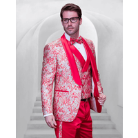 Red and Gold Tuxedo - Prom Suit