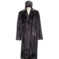 AlbertoNardoniStore Men's Long Wool Overcoat with Matching Hat