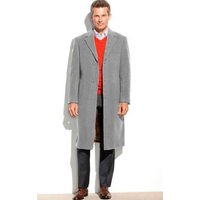 AlbertoNardoniStore Men's Long Wool Overcoat in Charcoal Grey
