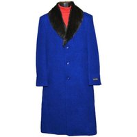 AlbertoNardoniStore Men's Wool Overcoat in Charcoal Grey