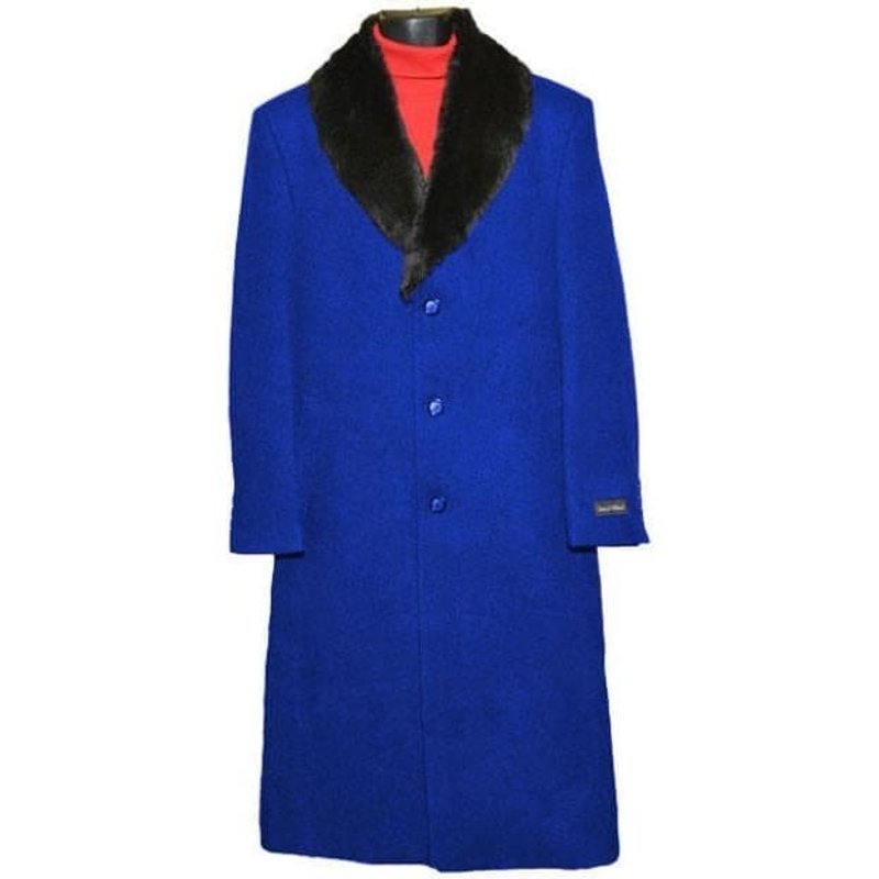 AlbertoNardoniStore Men's Wool Overcoat in Charcoal Grey — Winter Jacket Men