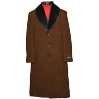 AlbertoNardoniStore Men's Double Breasted Wool Overcoat in Blue