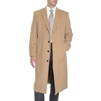 AlbertoNardoniStore Men's Long Wool Overcoat with 3 Buttons
