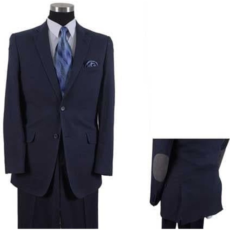 Men's Big and Tall Navy Linen Suit — Mens Suits & Blazers