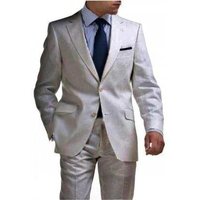 Ensemble en lin gros et gros pour hommes -Cuit en argent — Costumes et vestons pour hommes
