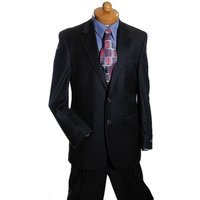 Costume en lin pour hommes -Costume noir — Costumes et vestons pour hommes
