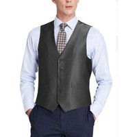 AlbertoNardoniStore Men's Black Shark Skin Suit Vest