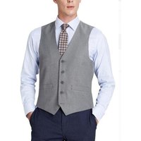 Alberto Nardoni Men's Gray Suit Vest with Peaked Lapel