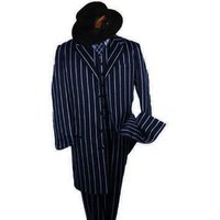 Costume de gangster pour hommes Alberto Nardoni en rayures noires et blanches — Costumes et vestons pour hommes